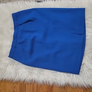 J.Crew brilliant blue front split skirt